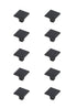 Elegant Decor Wilow 1 Inch Matte Black Square Knob Model: KB2012-MB-10PK