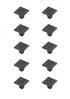Elegant Decor Wilow 1 Inch Matte Black Square Knob Model: KB2012-MB-10PK