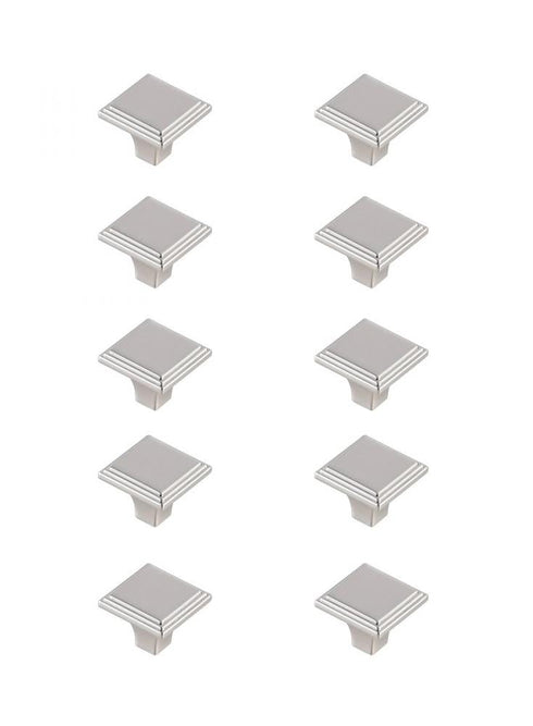 Elegant Decor Wilow 1 Inch Matte Black Square Knob Model: KB2012-MB-10PK