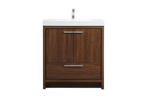 Elegant Decor Wyatt 24 Inch Single Bathroom Vanity In Walnut Model: VF46024MWT