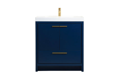 Elegant Decor Wyatt 24 Inch Single Bathroom Vanity In Walnut Model: VF46024MWT