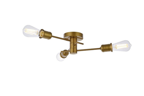 Living District Xavier 3 Light Flush Mount Model: LD7049F18BK