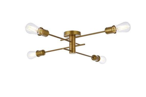 Living District Xavier 4 Light Flush Mount Model: LD7050F26BK