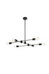 Living District Xavier 6 Light Pendant Model: LD7052D35BK