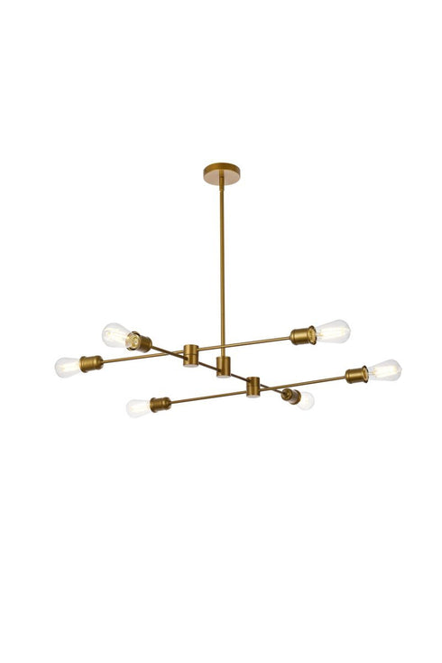 Living District Xavier 6 Light Pendant Model: LD7052D35BK