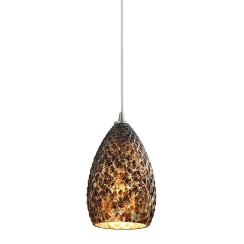 Elk 10253/1BC Geval 1 Light Pendant In Satin Nickel