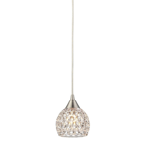 Elk 10341/1 Kersey 1 Light Pendant In Satin Nickel