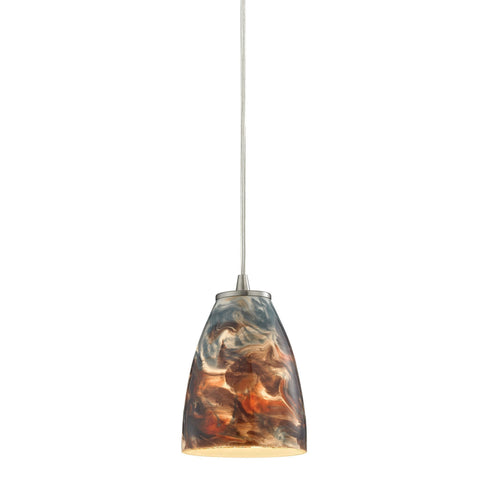 Elk 10460/1CS Abstractions 1 Light Pendant In Satin Nickel