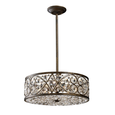 Elk 11287/6 Amherst 6 Light Pendant In Antique Bronze