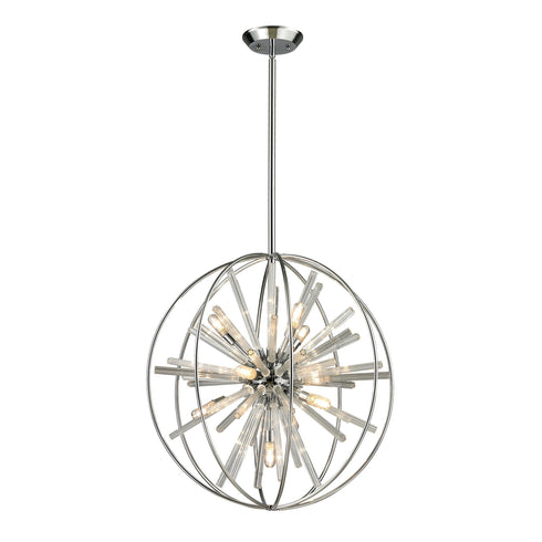 Elk 11562/10 Twilight 10 Light Pendant In Polished Chrome