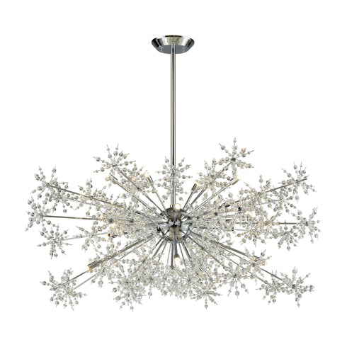 Elk 11896/20 Snowburst 20 Light Chandelier In Polished Chrome