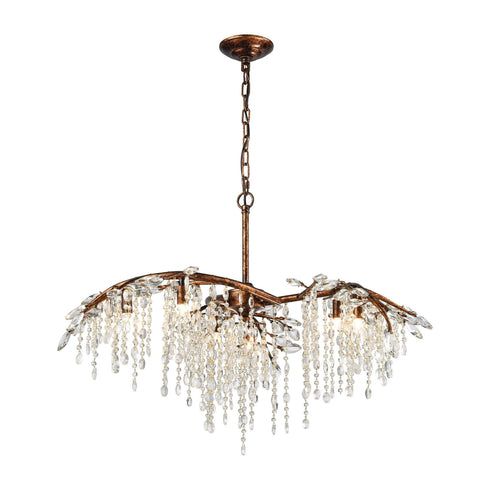 Elk 11901/6 Elia 6 Light Chandelier In Spanish Bronze