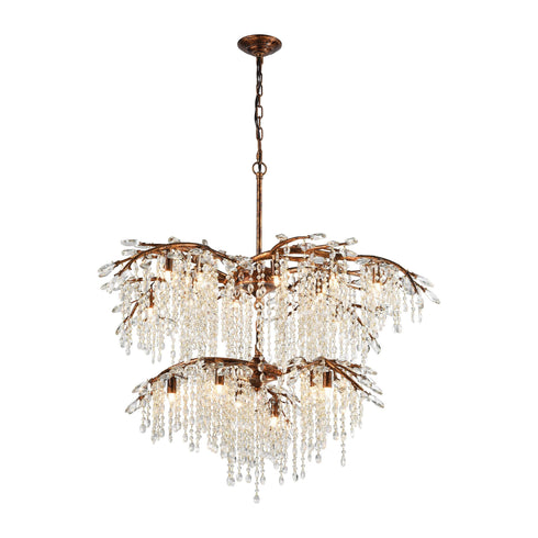 Elk 11902/12+6 Elia 18 Light Chandelier In Spanish Bronze