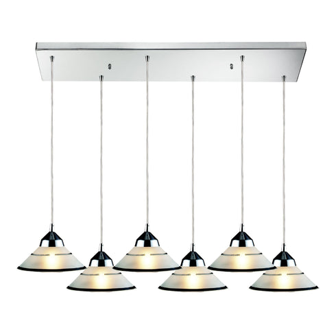 Elk 1477/6RC Refraction 6 Light Pendant In Polished Chrome