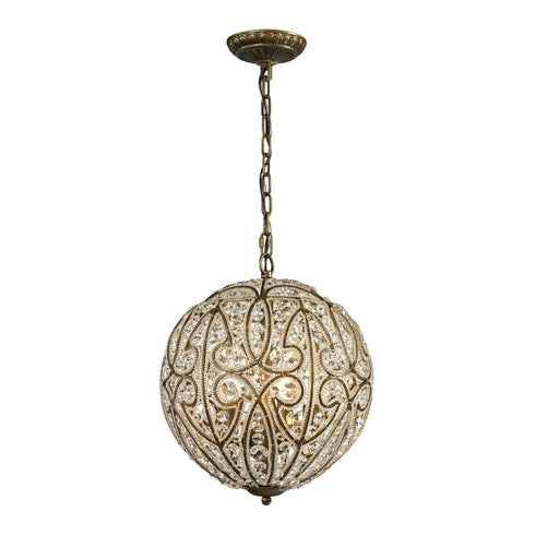 Elk 15974/5 Elizabethan 5 Light Pendant In Dark Bronze