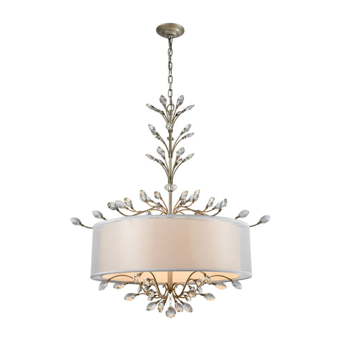 Elk 16283/6 Asbury 6 Light Led Chandelier In Aged Silver