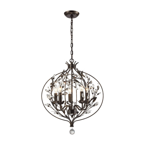 Elk 18136/5 Circeo 5 Light Chandelier In Deep Rust