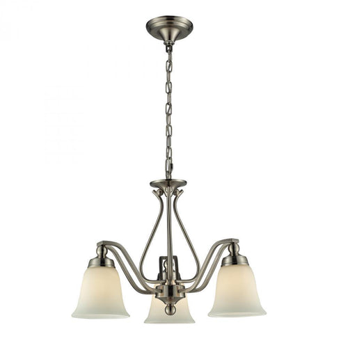 Elk Sullivan 3 Light Chandelier In Brushed Nickel Model: 11502/3