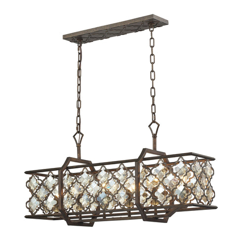 Elk 31098/6 Armand 6 Light Island In Weathered Bronze
