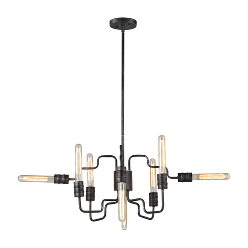 Elk 31991/8 Transit 8 Light Chandelier In Silvered Graphite