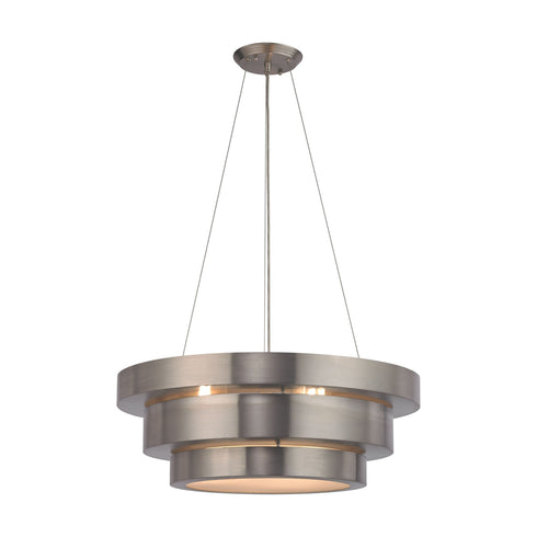Elk 32225/3 Layers 3 Light Chandelier In Brushed Stainless