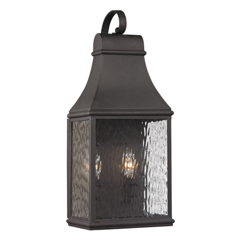 Elk 47071/2 Forged Jefferson 2 Light Outdoor Sconce In Charcoal