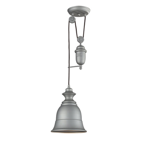 Elk Farmhouse 1 Light Adjustable Pendant In Aged Model: 65080-1
