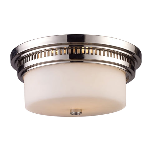 Elk Chadwick 2 Light Flush Mount In Polished Model: 66111-2