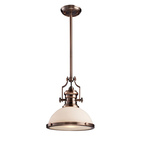 Elk Chadwick 1 Light Pendant In Antique Copper Model: 66143-1