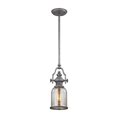 Elk 66534-1 Chadwick 1 Light Pendant In Weathered Zinc