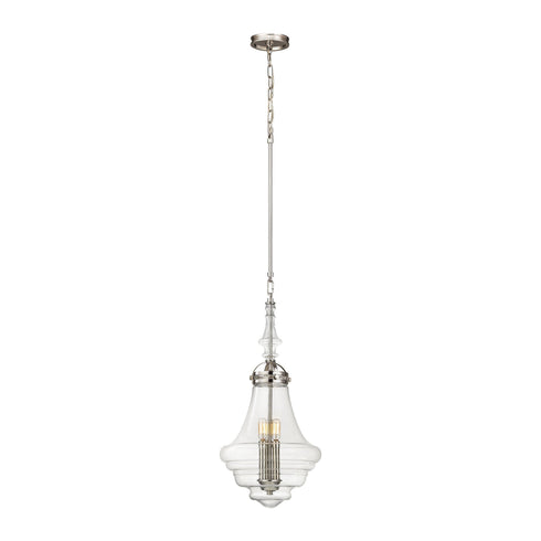Elk 67116/3 Gramercy 1 Light Pendant In Polished Nickel