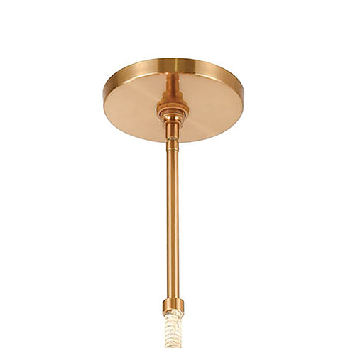 Elk Abaca 5 Light Chandlier In Satin Brass With Model: 32412/5