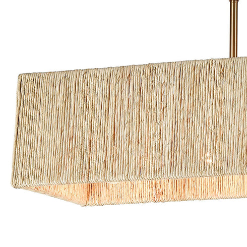 Elk Abaca 5 Light Linear Chandelier In Satin Model: 32414/5