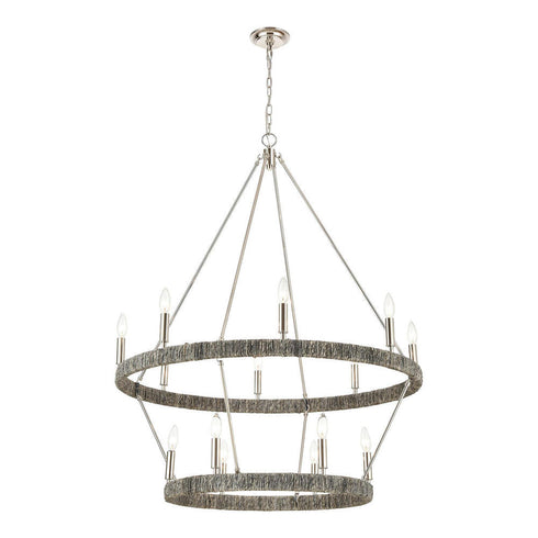 Elk Abaca Chandelier Model: 32518/8+6