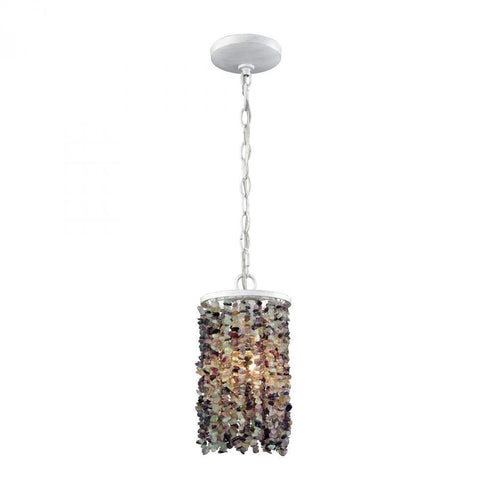 Elk Agate Stones 1 Light Mini Pendant In Off Model: 65340/1