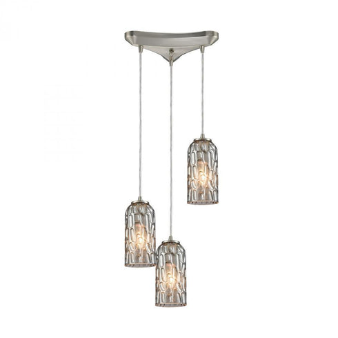 Elk Ansegar 3 Light Triangular Pendant Fixture In Model: 10600/3