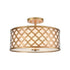 Elk Arabesque 3 Light Semi Flush In Bronze Gold Model: 75135/3