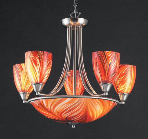 Elk Arco Baleno Chandelier Model: 419-5+3M-SN