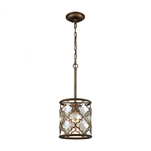 Elk Armand 1 Light Mini Pendant In Weathered Model: 31094/1