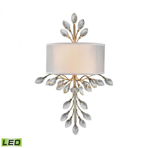 Elk Asbury 2 Light Sconce In Aged Silver With Model: 16280/2-LED