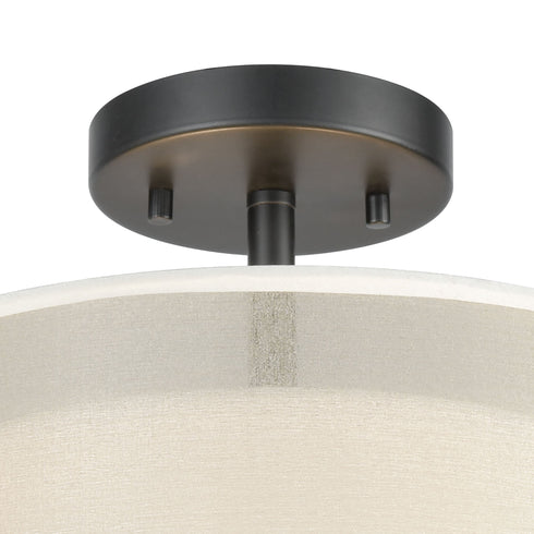 Elk Ashland 2 Light Semi Flush In Matte Black Model: 46266/2