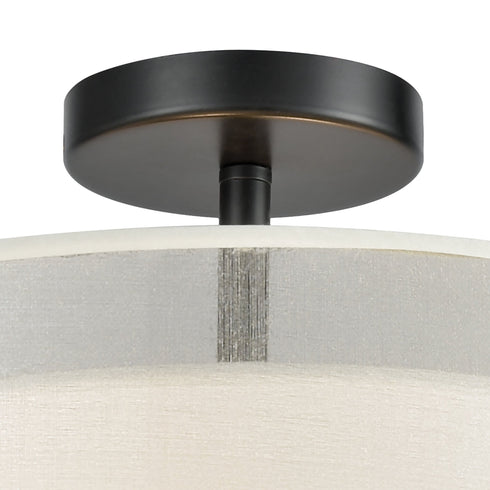 Elk Ashland 2 Light Semi Flush In Matte Black Model: 46267/2