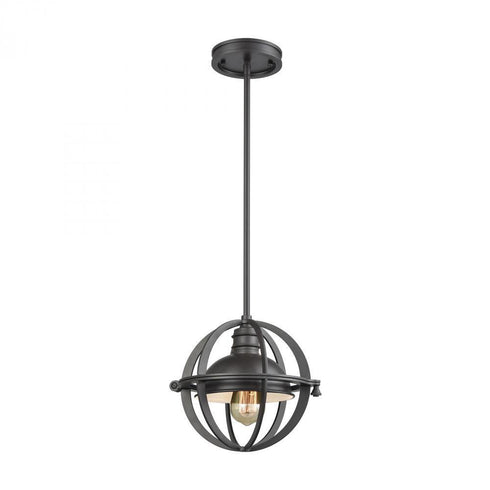 Elk Aubridge 1 Light Mini Pendant In Oil Rubbed Model: 16162/1