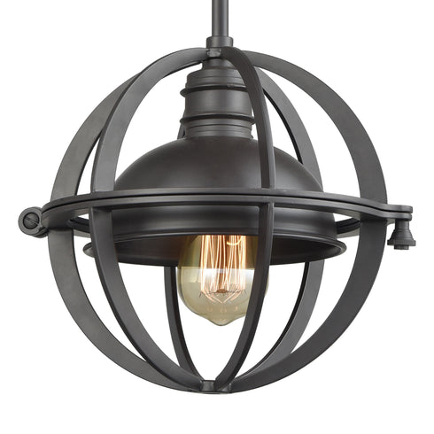 Elk Aubridge 1 Light Mini Pendant In Oil Rubbed Model: 16162/1