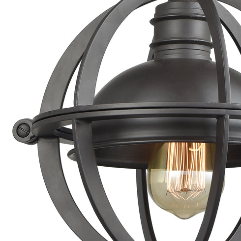 Elk Aubridge 1 Light Mini Pendant In Oil Rubbed Model: 16162/1