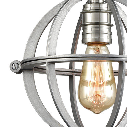 Elk Aubridge 1 Light Mini Pendant In Weathered Model: 16171/1