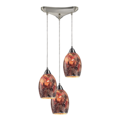 Elk Avalon 3 Light Triangular Pendant Fixture In Model: 73031-3