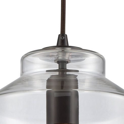 Elk Barrel 1 Light Mini Pendant In Oil Rubbed Model: 10905/1