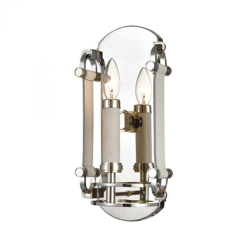 Elk Bergamo 1 Light Sconce In Polished Nickel Model: 16350/1
