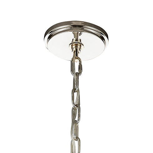 Elk Bergamo 6 Light Chandelier In Polished Nickel Model: 16352/6
